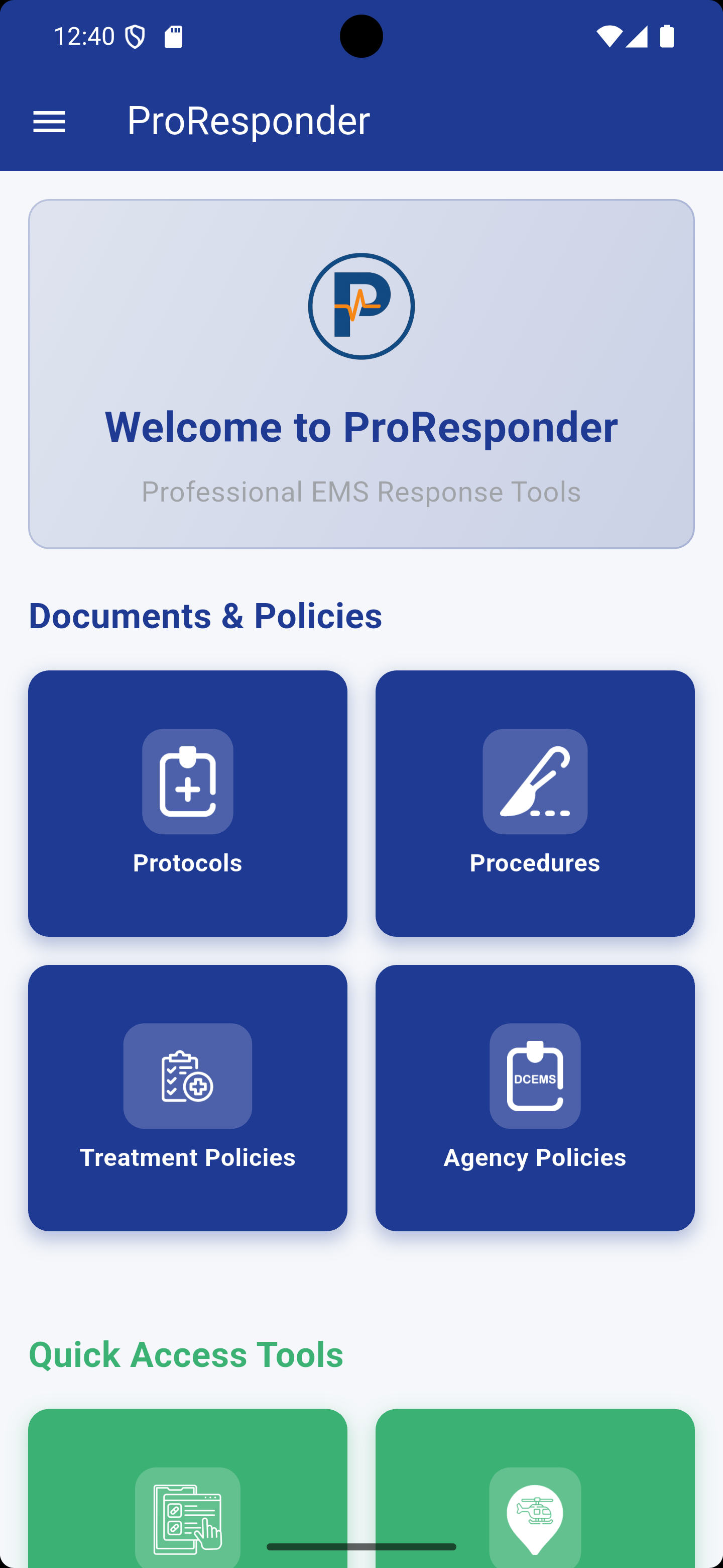 ProResponder App Screenshot